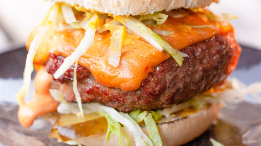 Juicy lucy cheeseburger