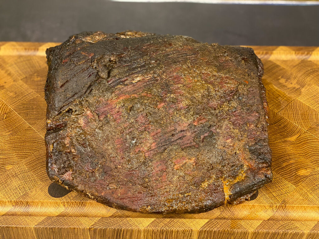 Brisket van de bbq eindresultaat