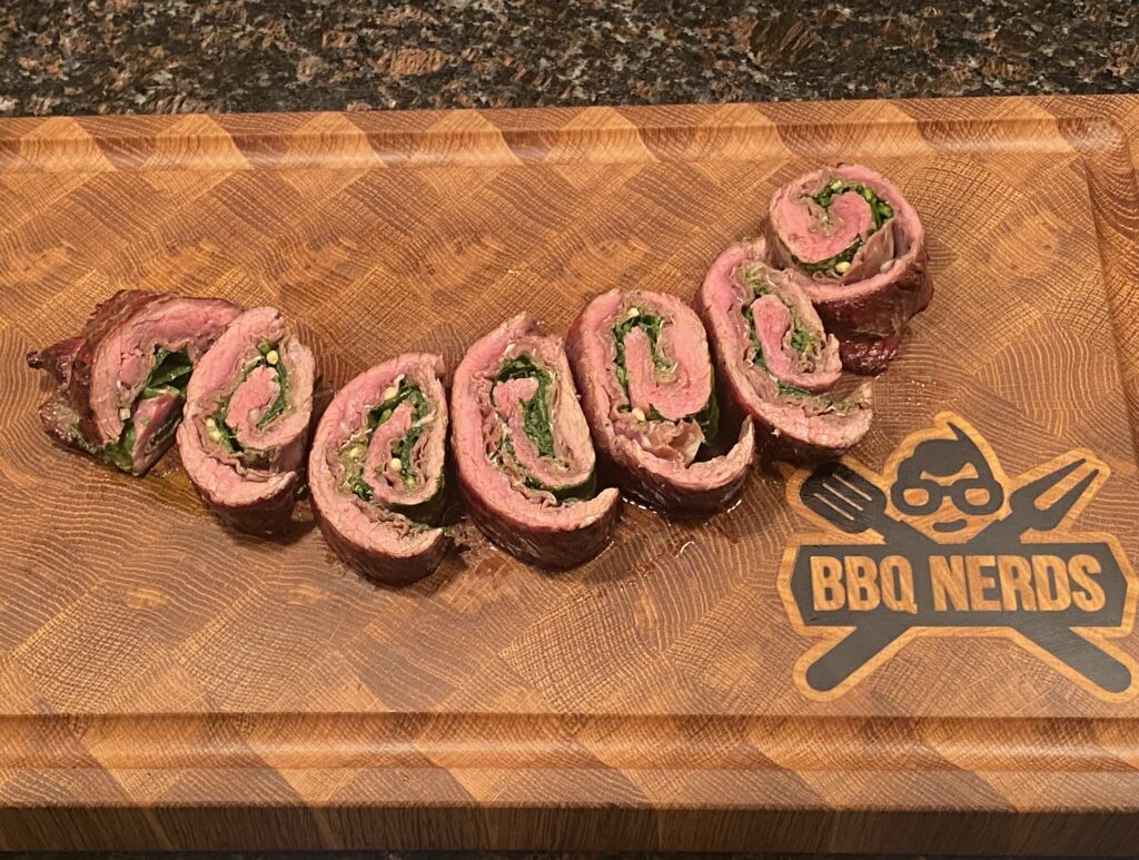 Bavette rollade aangesneden