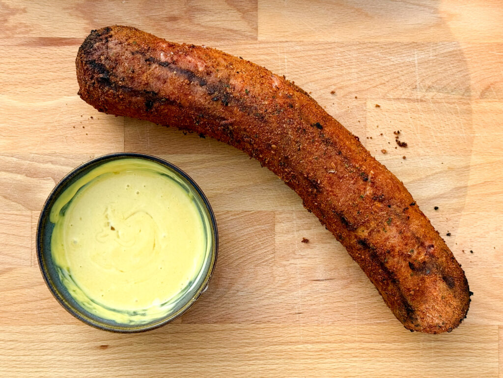 Kipgrillworst klaar heel
